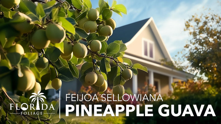 Pineapple Guava | Live Plants | Feijoa Sellowiana | Edible Fruit and Flowering Foliage