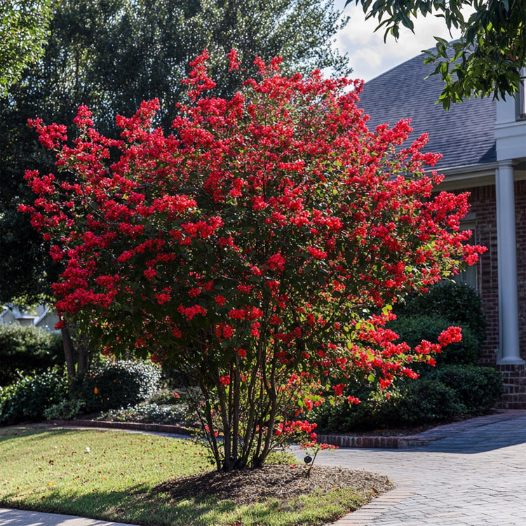 Crape Myrtle Red Rocket | Live Plants | Vivid Scarlet Blooms, Live Plant, Striking Ornamental Shrub for Vibrant Garden Displays