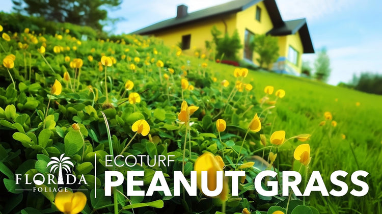 EcoTurf Perennial Peanut Grass | Large Gallon Size Plant | Arachis Glabrata | Live Ground Cover for Sustainable Landscaping, Drought|Tolerant