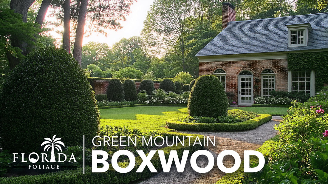 Green Mountain Boxwood | Live Gallon Size Plant | Elegant Pyramid|Shaped Evergreen, Ideal for Topiary & Landscaping, Cold|Hardy & Drought|Tolerant